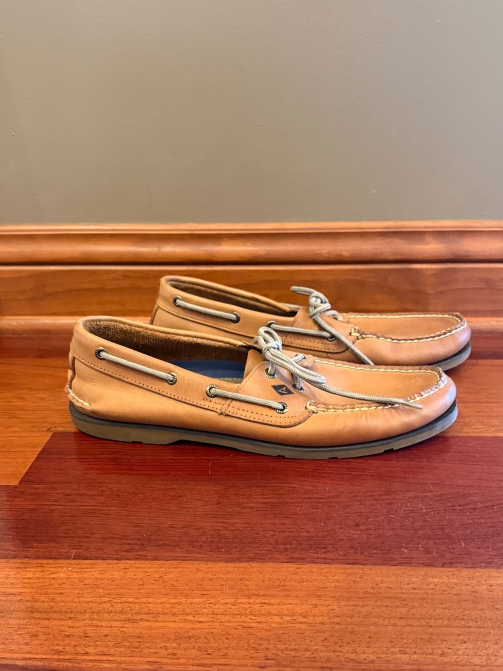Sperry Men's Tan Leather Loafer Shoes, Boat Dock Top Sider, Neutral, Size 12M